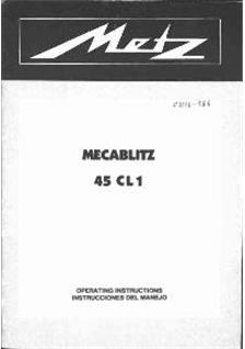 Metz 45 CL 1 manual. Camera Instructions.